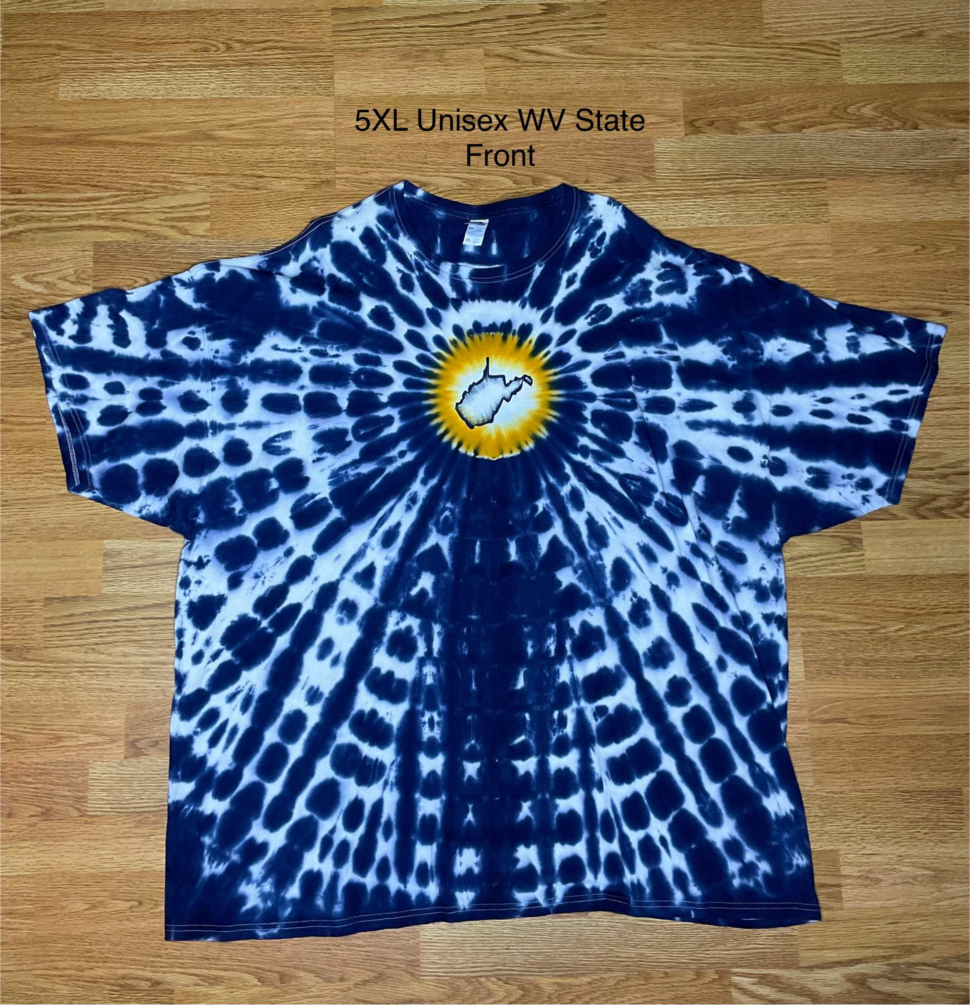 5XL Unisex Blue/Gold West Virginia State
