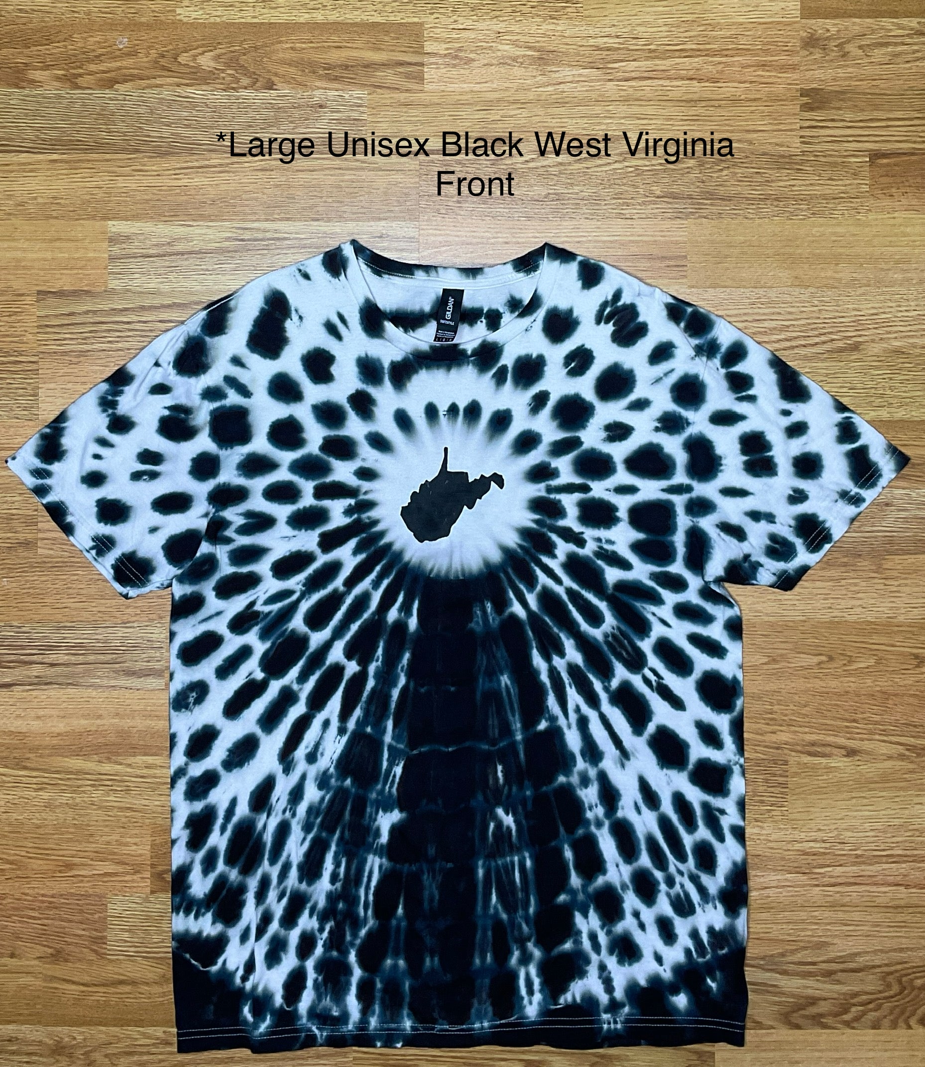 Large Unisex Black West Virginia State