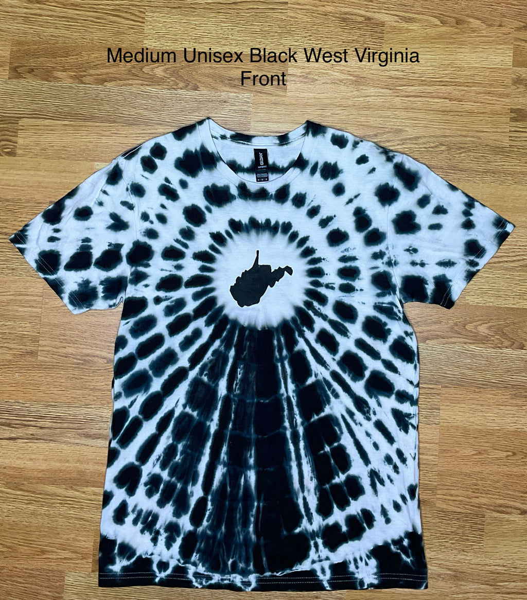 Medium Unisex Black West Virginia State