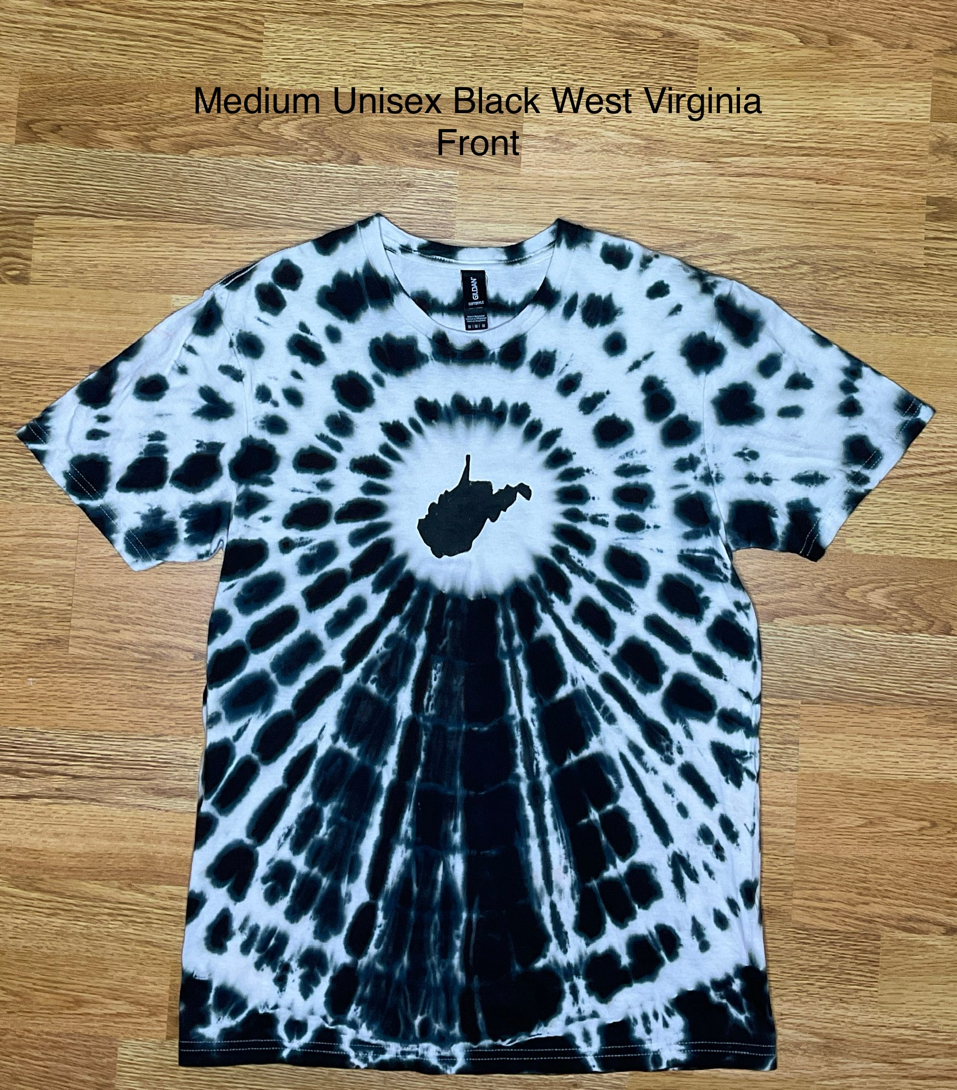 Medium Unisex Black West Virginia State
