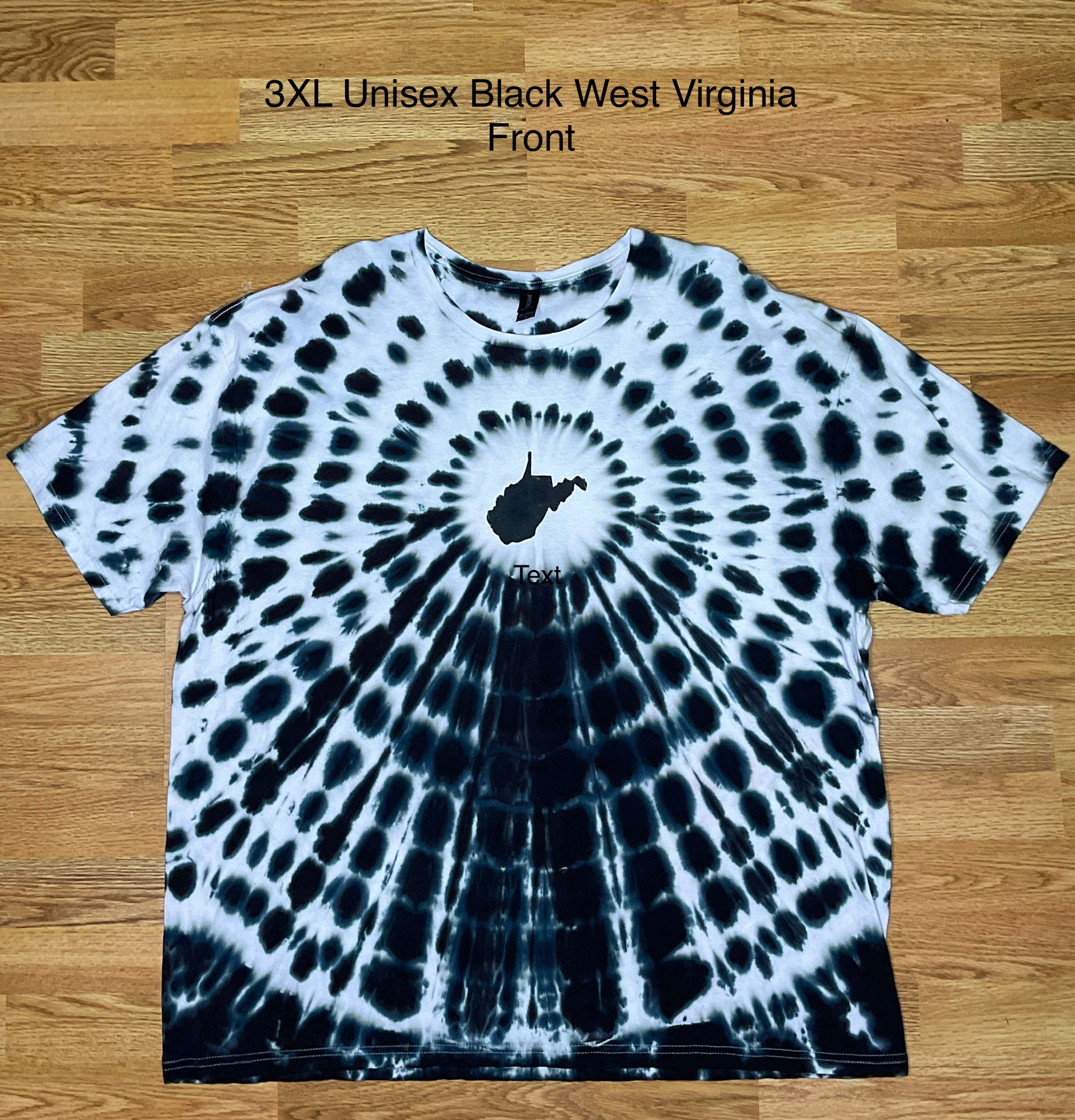 3XL Unisex Black West Virginia State