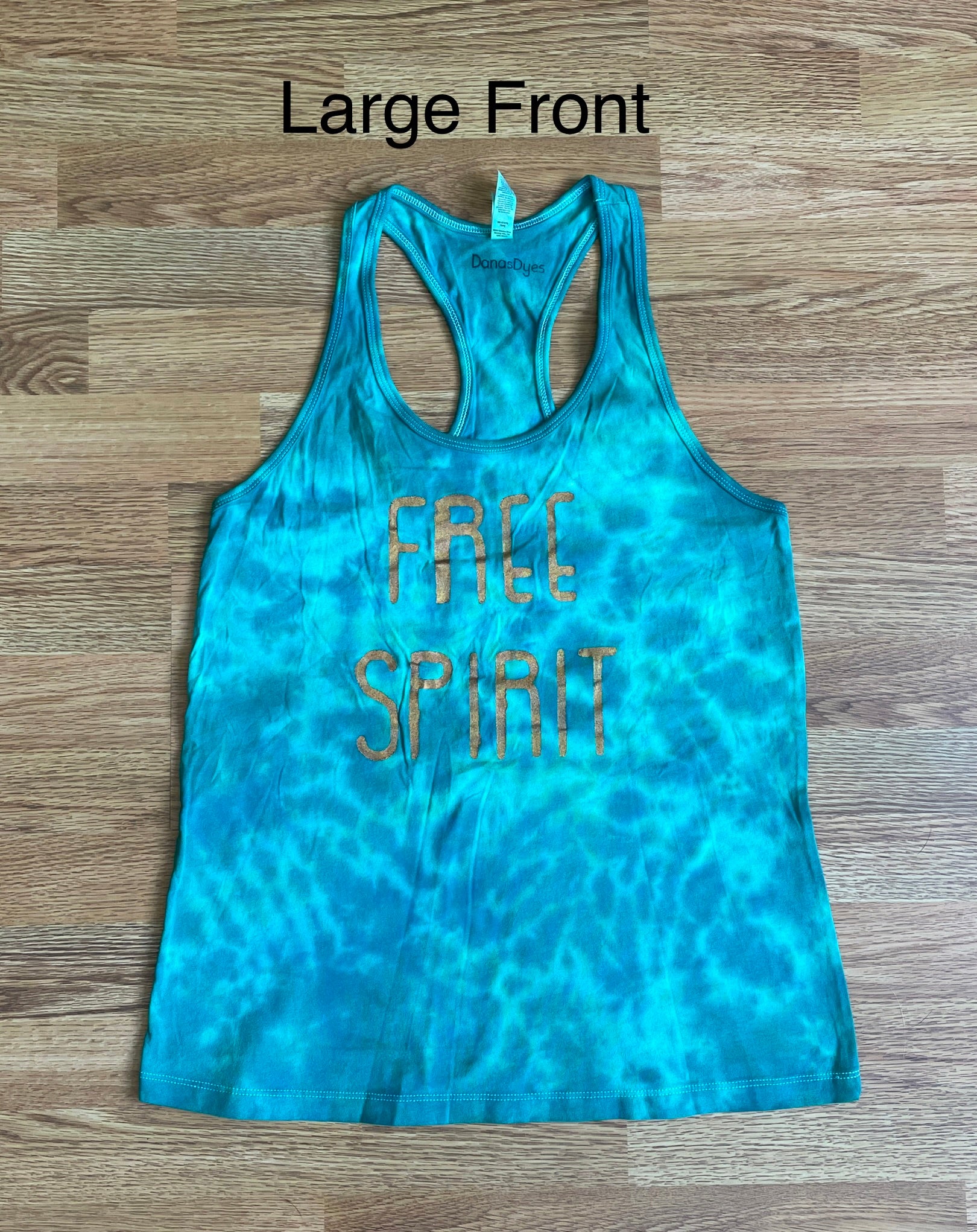 Free Spirit Tie Dye Ladies Racerback Tank Large