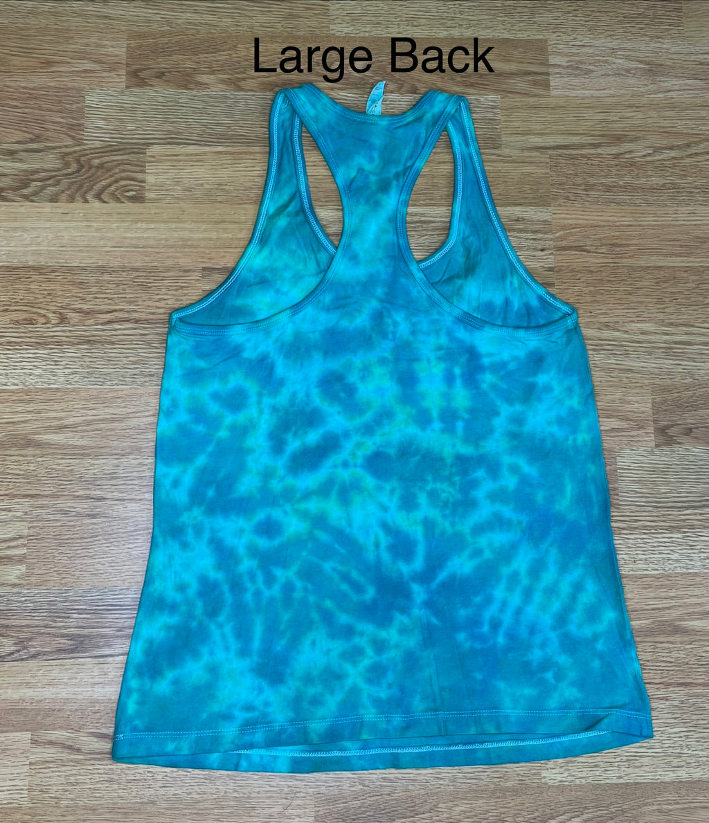 Free Spirit Tie Dye Ladies Racerback Tank Large