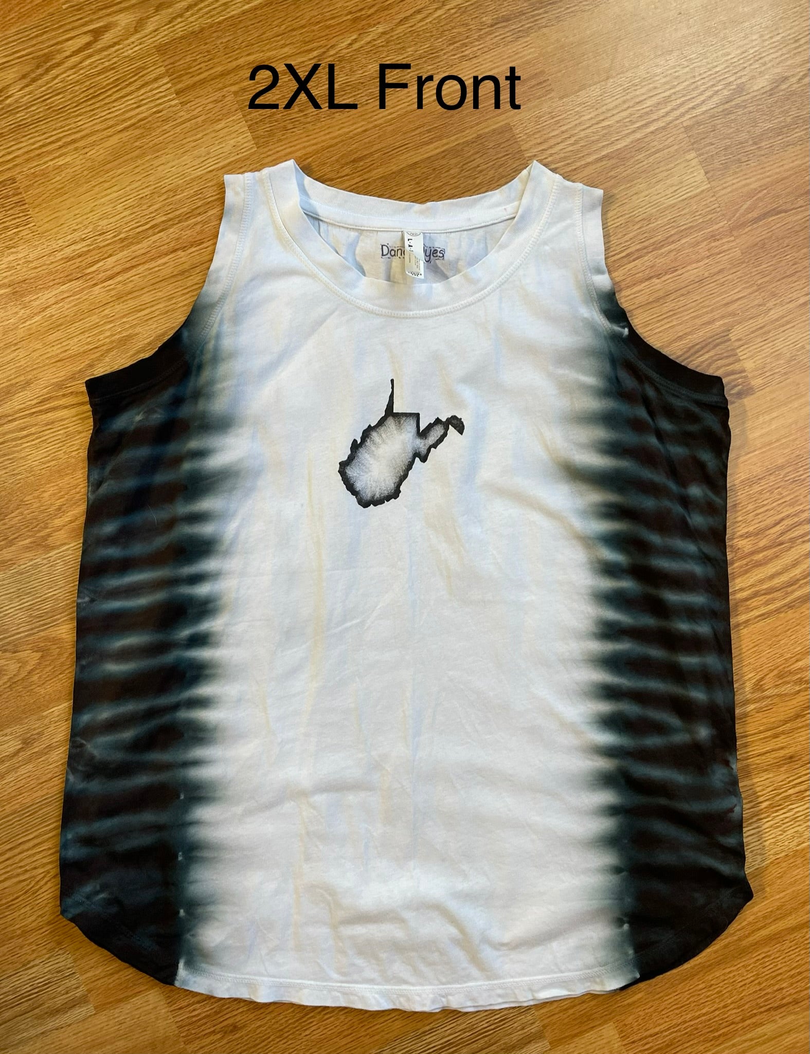 2XL Black WV State Ladies Loose Fit Tank