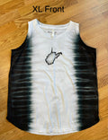 Large Black WV State Ladies Loose Fit Tank