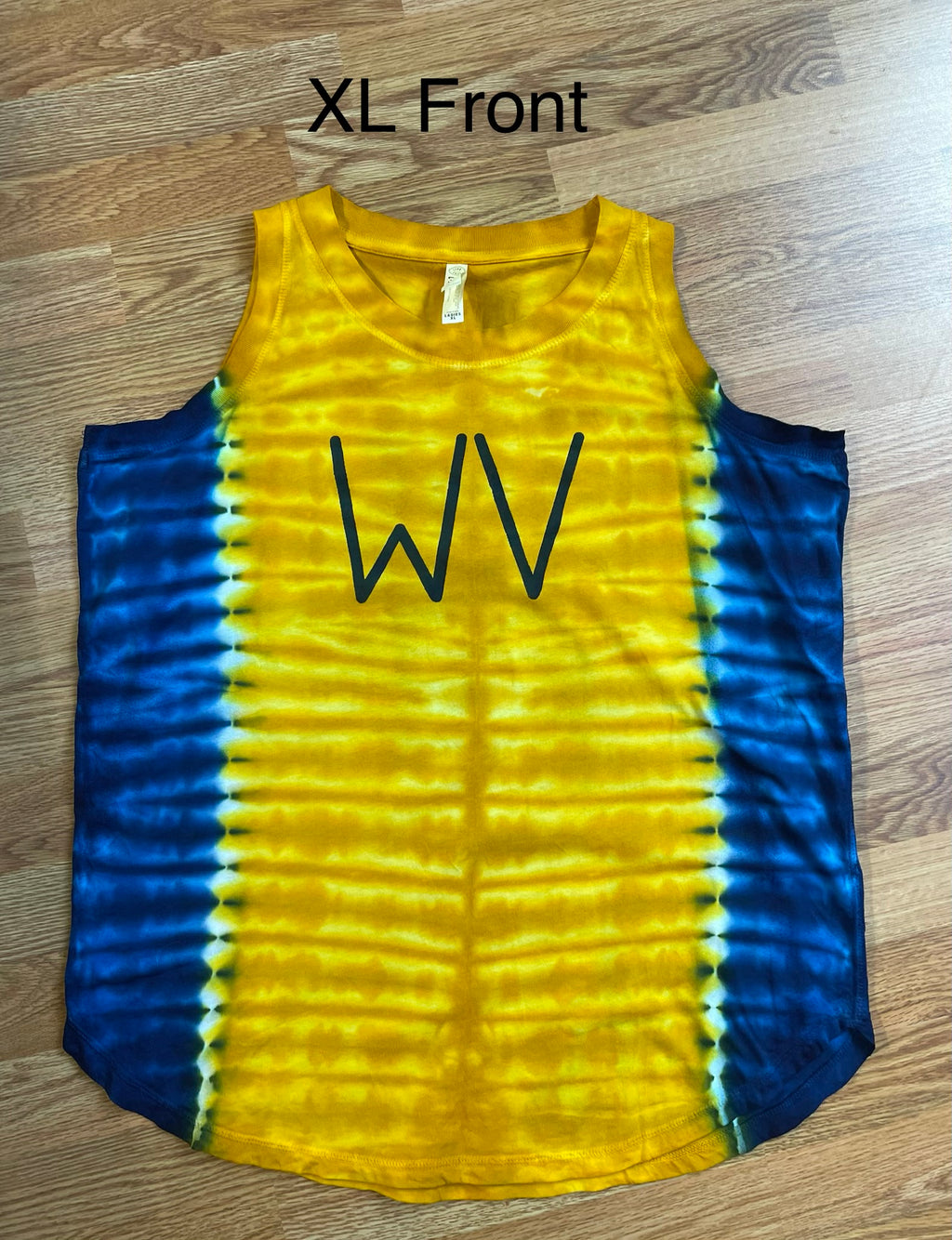 XL Blue and Gold WV Ladies Loose Fit Tank
