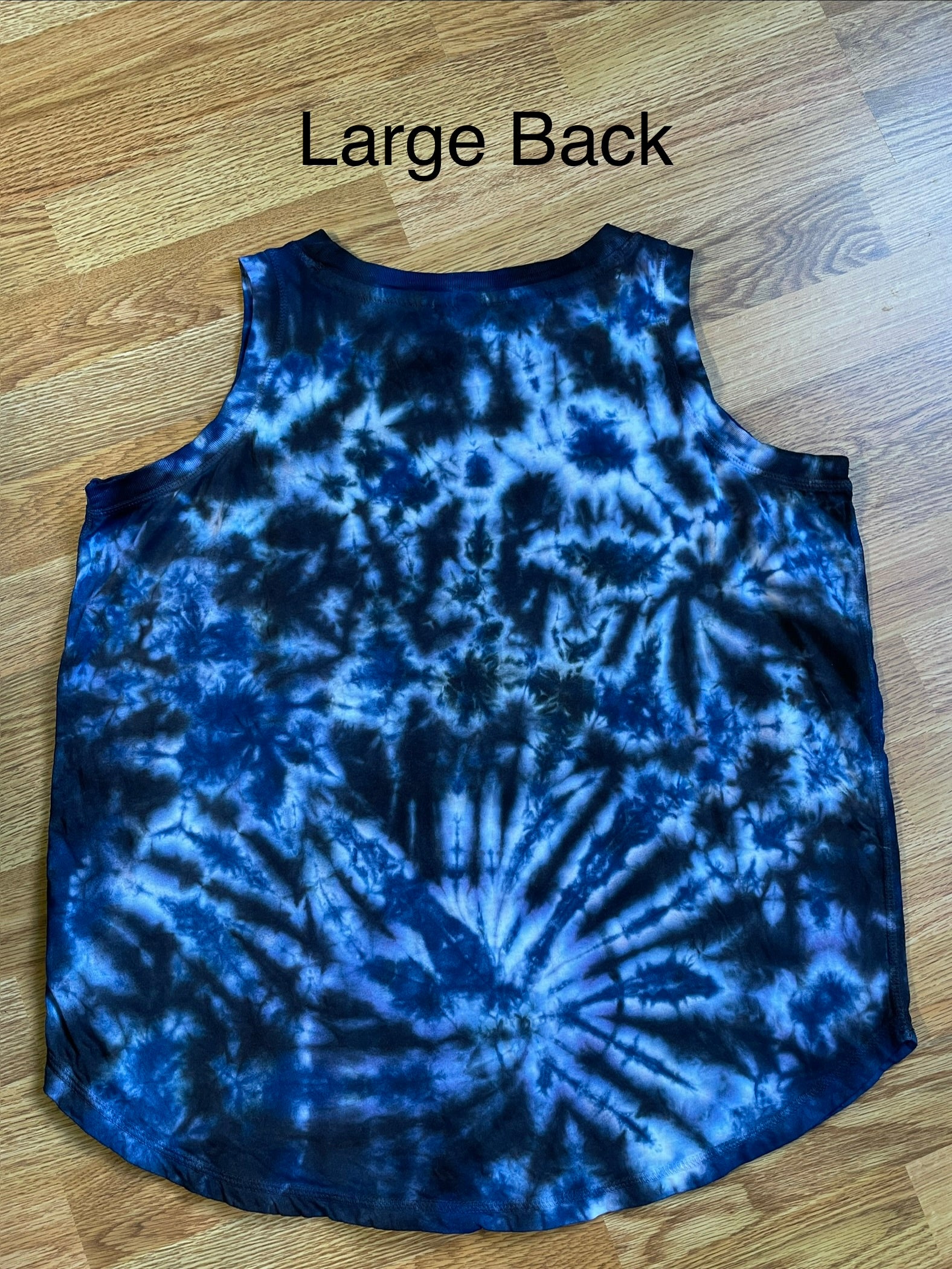 Large Blue Scrunch Ladies Loose Fit Tank