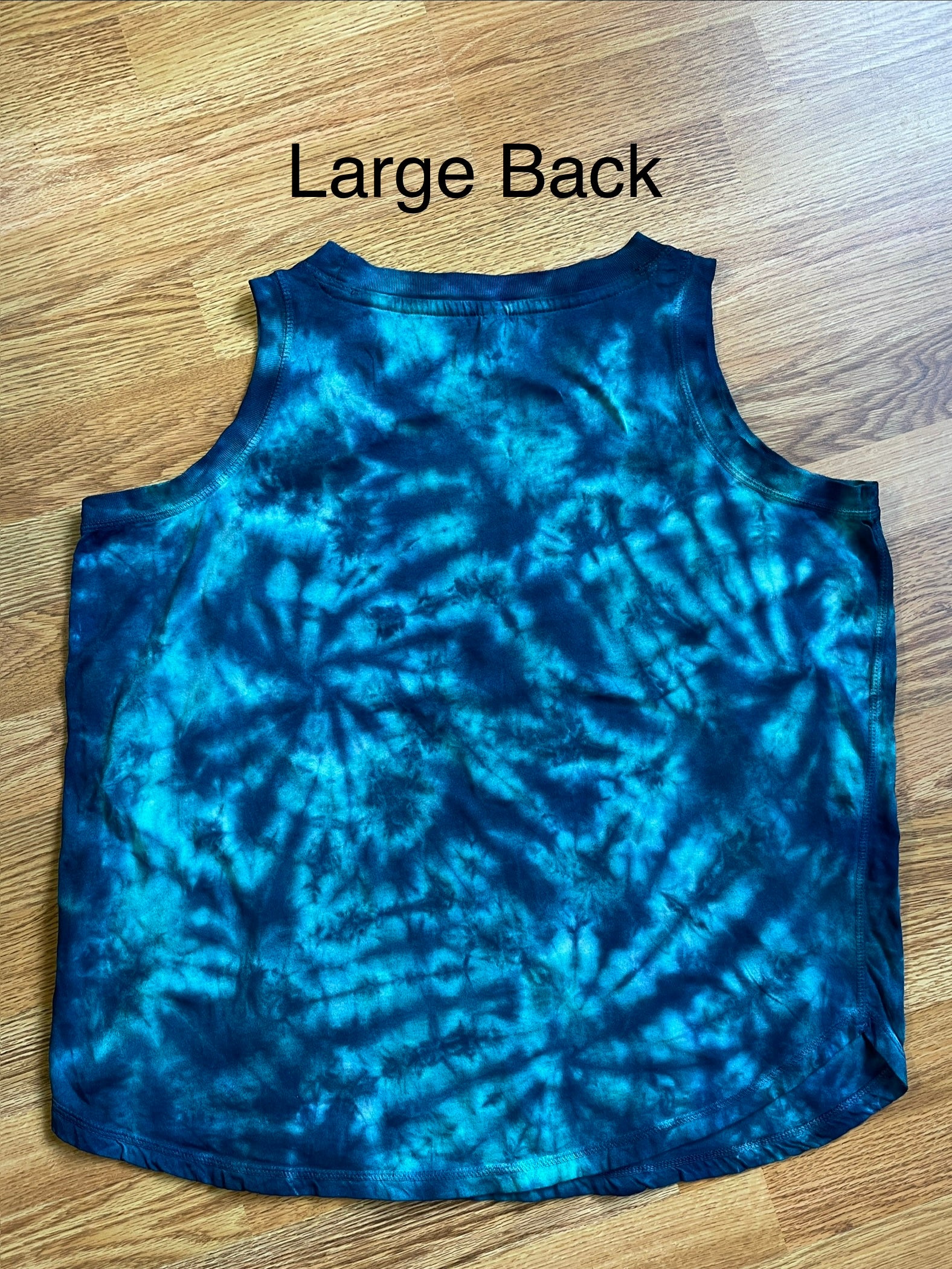 Large Teal Scrunch Ladies Loose Fit Tank