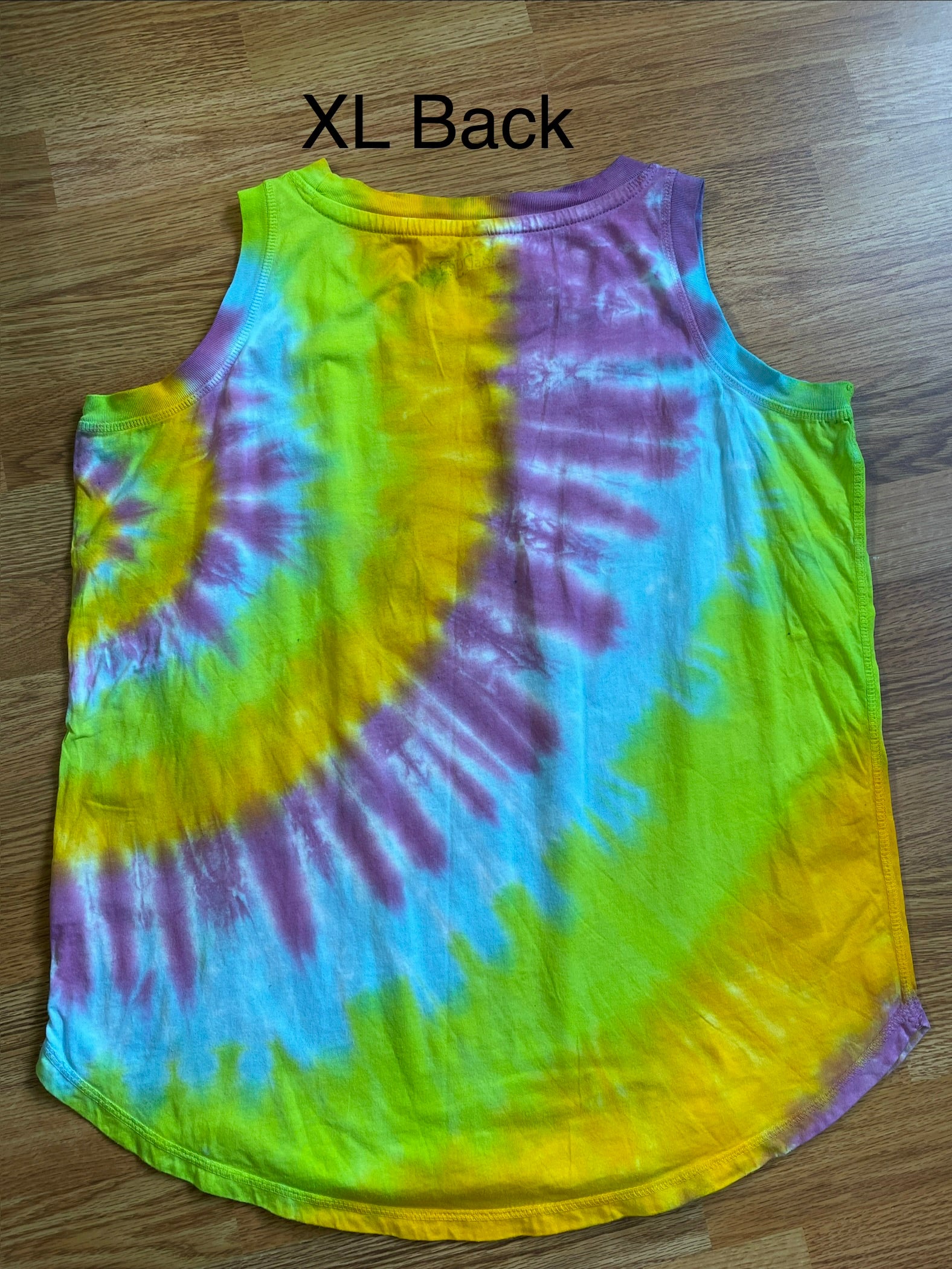 XL Neon Side Swirl Ladies Loose Fit Tank