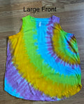 Large Neon Side Swirl Ladies Loose Fit Tank