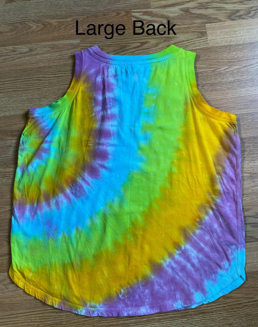 Large Neon Side Swirl Ladies Loose Fit Tank