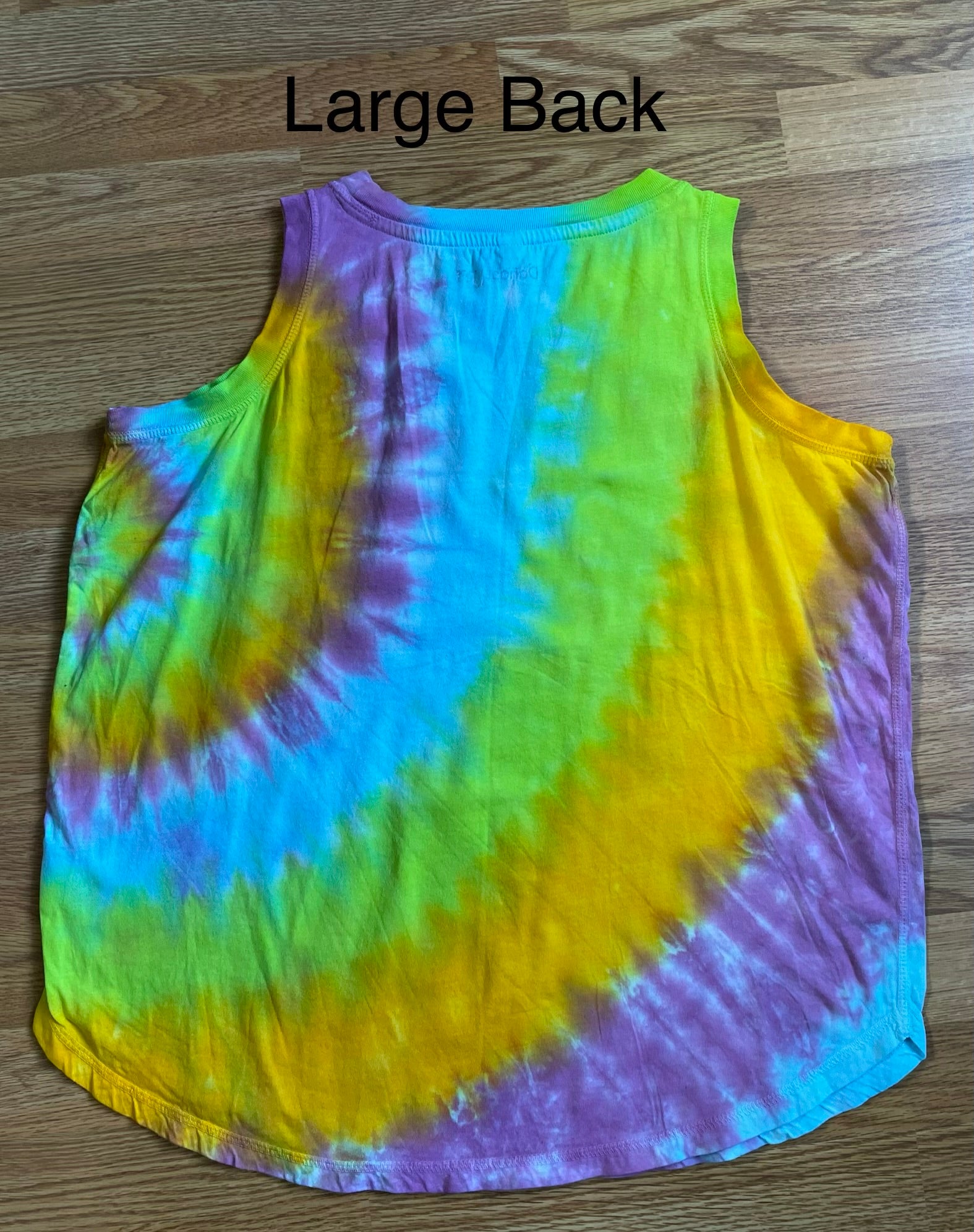 Large Neon Side Swirl Ladies Loose Fit Tank