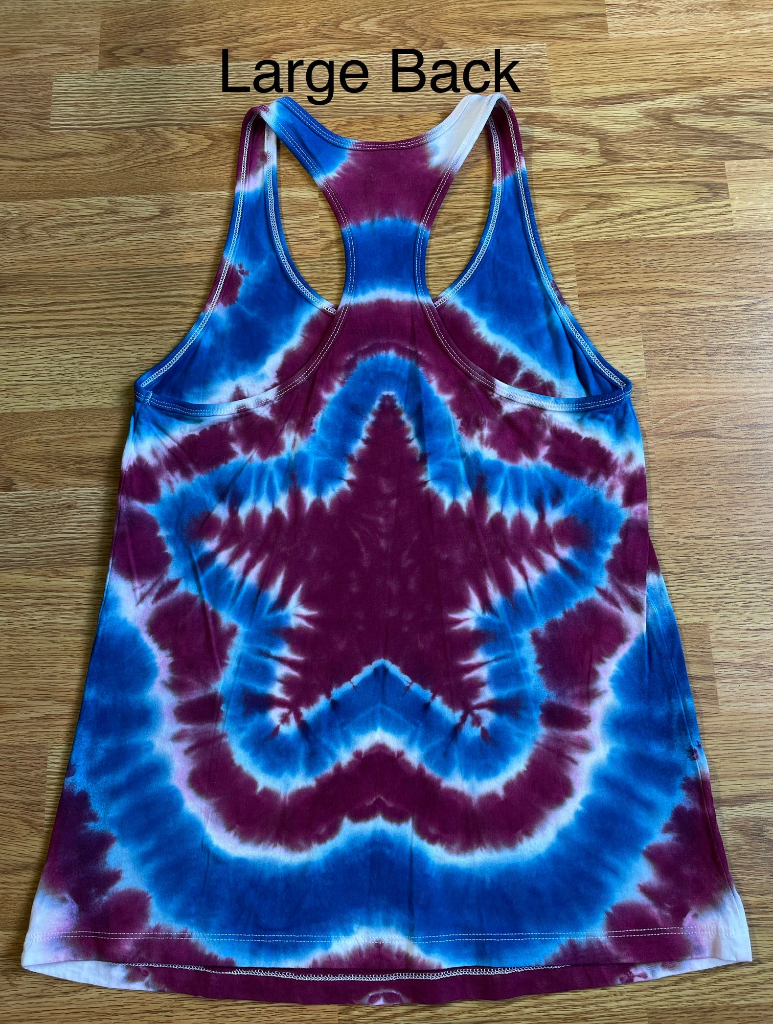 Large Red White and Blue Star Racerback Ladies Tank
