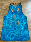 2XL Free Spirit Tie Dye Ladies Racerback Tank