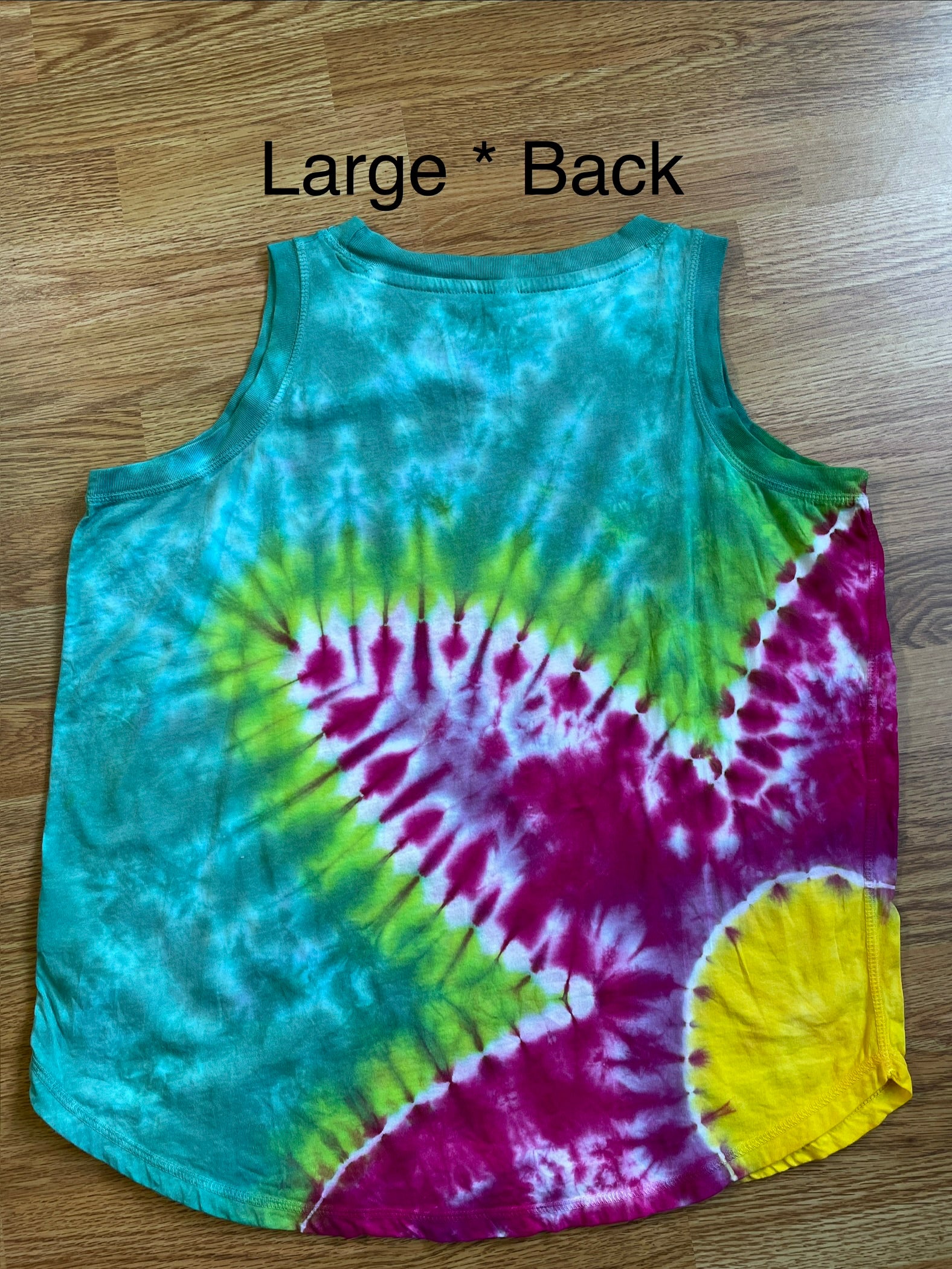 Large* Flower Tie Dye Ladies Loose Fit Tank