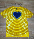Large Unisex Tie Dye Mountaineer Heart Tshirt