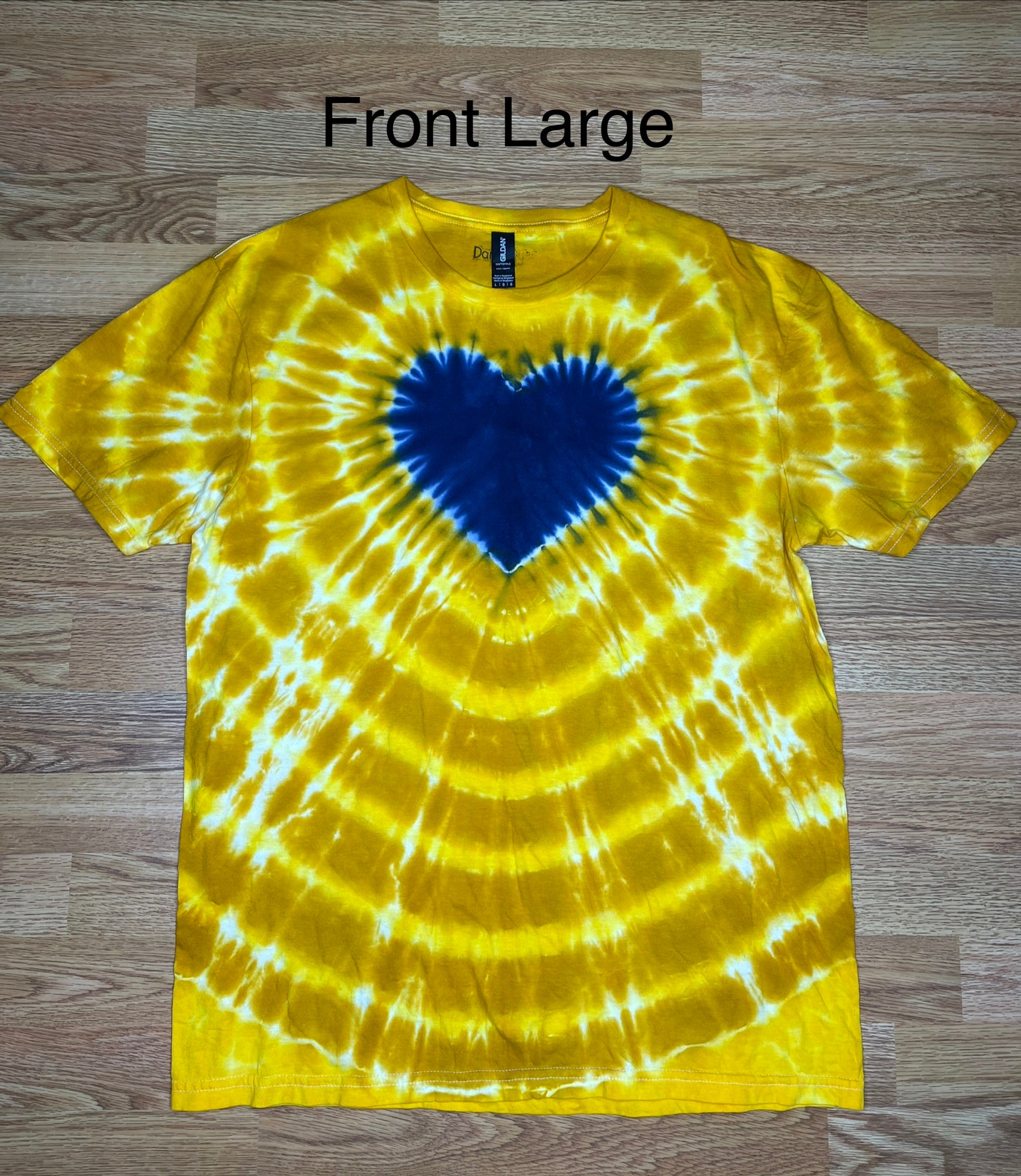 Large Unisex Tie Dye Mountaineer Heart Tshirt