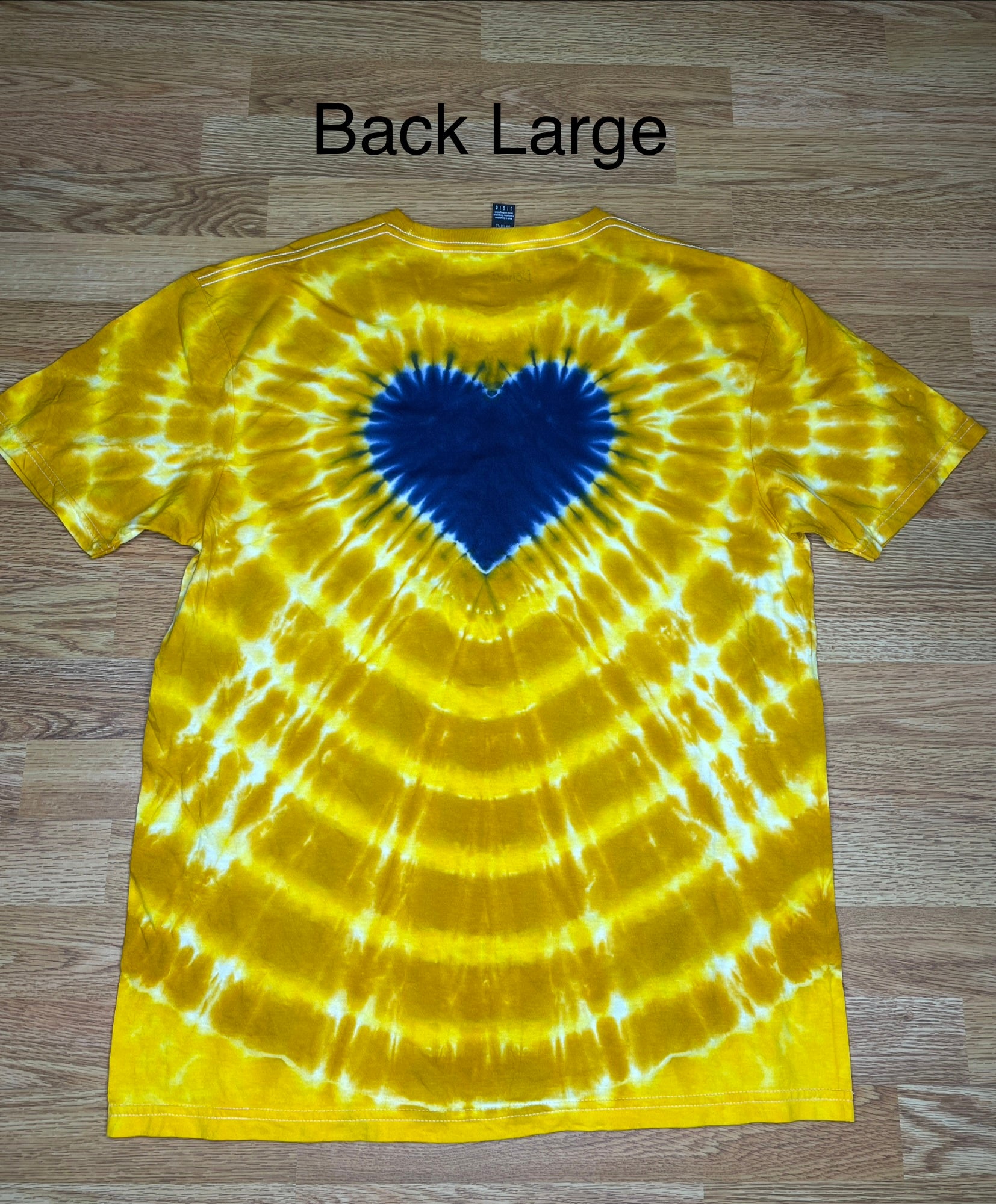 Large Unisex Tie Dye Mountaineer Heart Tshirt